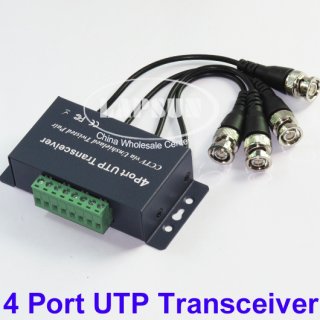 UTP 4 Channel CH Passive Video Balun Transceiver BNC CCTV Adapter Via Twisted