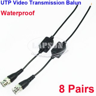 8pcs 1 CH CCTV Video Waterproof Passive Pair Transmitter UTP Balun Channel 2015