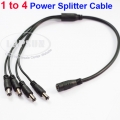 4pc DC 1 Female to 4 Male Power Splitter Cable Cord Adapter F CCTV Camera DVR