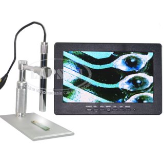 200X Digital Microscope Endoscope AV Video TV Camera + 7" LCD Monitor Display