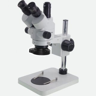Lapsun 7X-45X Simul-Focal Trinocular Stereo Zoom Industry C-Mount Microscope Set Stand