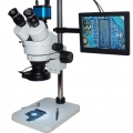 3.5-90X Trinocular Zoom Stereo Microscope + HDMI Eyepiece Camera +HD LCD Monitor