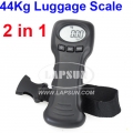 44Kg Digital LCD Portable Hand Held Travel Luggage Scale Weighing Temperature
