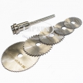 6pcs HSS Rotary Circular Saw Discs Blade Set Tool Drills fit Dremel Cut off 1/8"