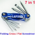 Folding Cross Flat Phillips Screwdriver Set PH0 PH1 PH2 4mm 5mm 6mm Repair Tool