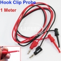 100cm Digital Multimeter Banana Plug Hook Clip Probe Test Lead Cable 2A UNI-T
