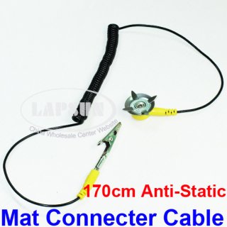 Anti-Static ESD Grounding 170cm Mat Stud Connecter Cable for Bench Floor Mats