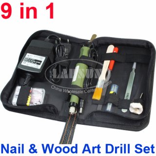 Electric Wood Nail Drill Set Variable Speed Rotary Detail Carver HL13 Tweezer
