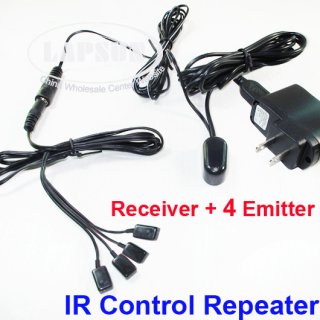 IR Infrared Remote Extender Control System Repeater 4 Eye Emitter Receiver U104