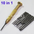 10in1 Copper Stainless Steel Screwdriver Set Cross Flat Philips Torx Hex T6 60mm