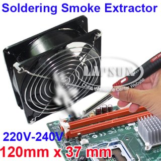 Soldering Smoke Absorber Fume Extractor Solder Cooling Case Fan ESD 220V 120mm