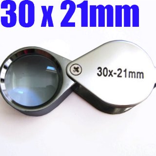 30 x 21mm Glass Jeweler Loupe Eye Magnifier Magnifying