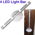 4 LED Light Closet Bar Strip MoonLight With Velcro Magnet Flashlight