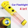 Multifunction Car Auto LED Emergency Flash Light Torch Belt Cutter