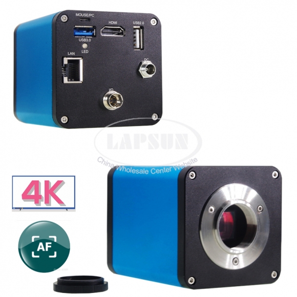2023 4K 60FPS Autofocus Auto Focus Focal IMX334 HDMI USB LAN Video Industry Microscope Camera C-Mount For SMD BGA Repair