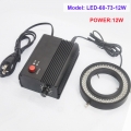 Lapsun 12W 144 LED Ring Light 73mm Illuminator Lamp For Industry Microscope Camera