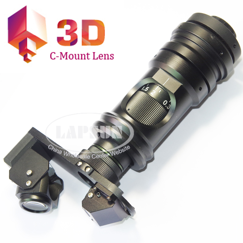 2D & 3D Stereoscopic 180X C-MOUNT Lens + 1080P@60FPS HDMI Industrial C-mount Digital Microscope Camera