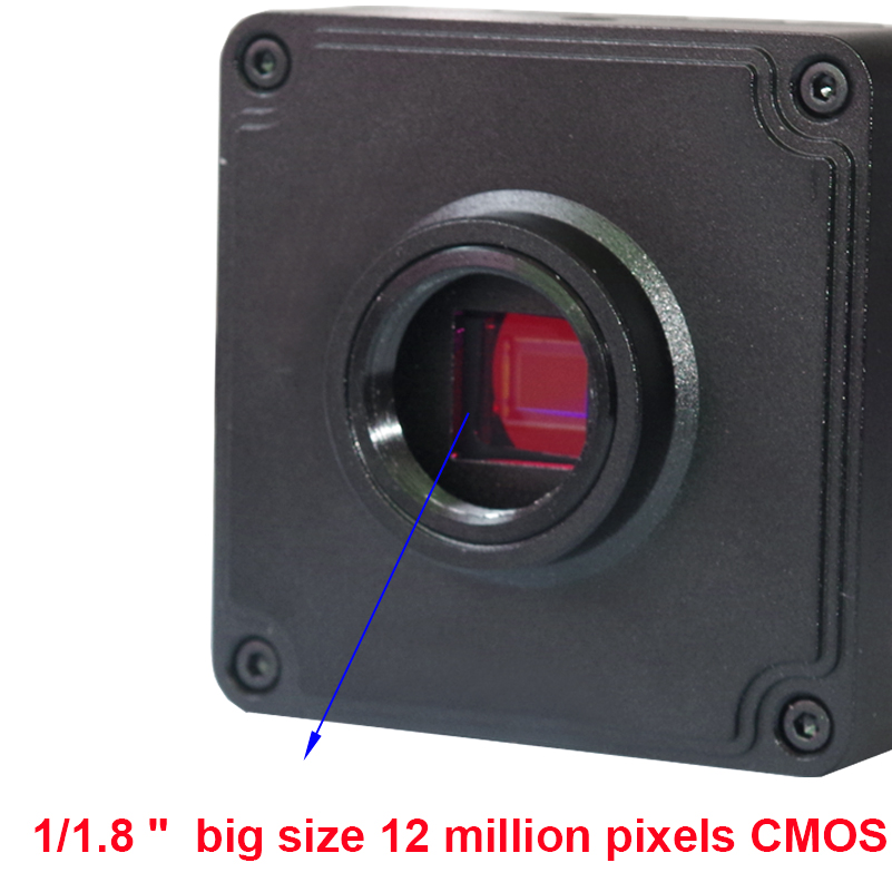 4K UHD HDMI Industrial Microscope Digital Video Camera C mount Measuring Scale