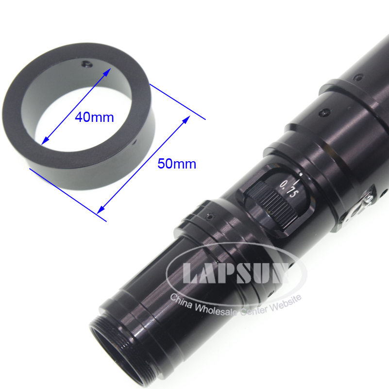 50X-400X Zoom C-mount Glass Lens Adapter for Industry Microscope Video Camera