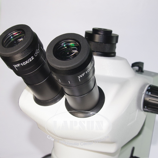 Simul focal 8X - 50X Track Stand Stereo Zoom Parfocal Trinocular Microscope LED