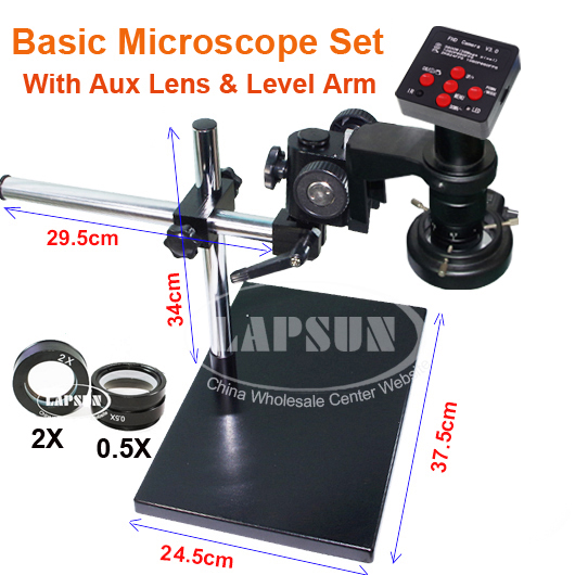 2019 Lastest 38.0MP HD Industrial Lab Microscope Camera 2K @24FPS HDMI, 1080P @60FPS HDMI / USB Output , TF Card Video Recorder + 4GB TF Card