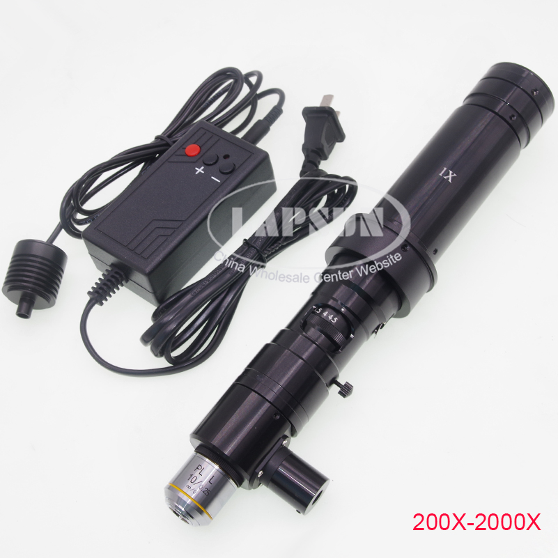 200X-2000X C-mount Coaxial Light Lens+ 14MP HDMI Industrial Microscope Camera + Fine Adjsutment Stand