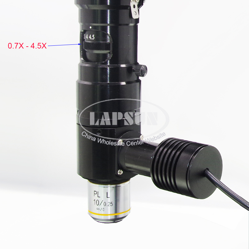 400X-4000X Inspection Zoom Monocular C-mount Coaxial Light Lens for Industrial Microscope Camera