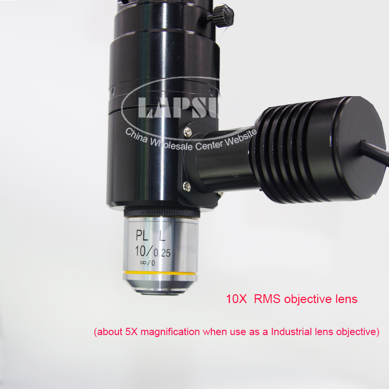 200X-2000X Inspection Zoom Monocular C-mount Coaxial Light Lens for Industrial Microscope Camera