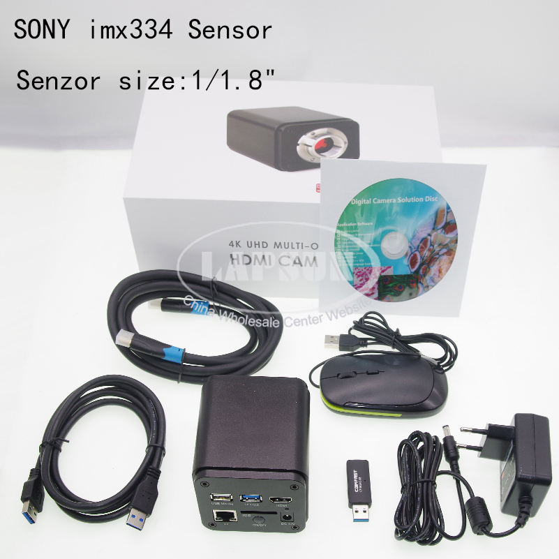50X-4000X Inspection Monocular C-mount Lens + Coaxial Light + 4K Ultra HD 60fps SONY imx334 1/1.8
