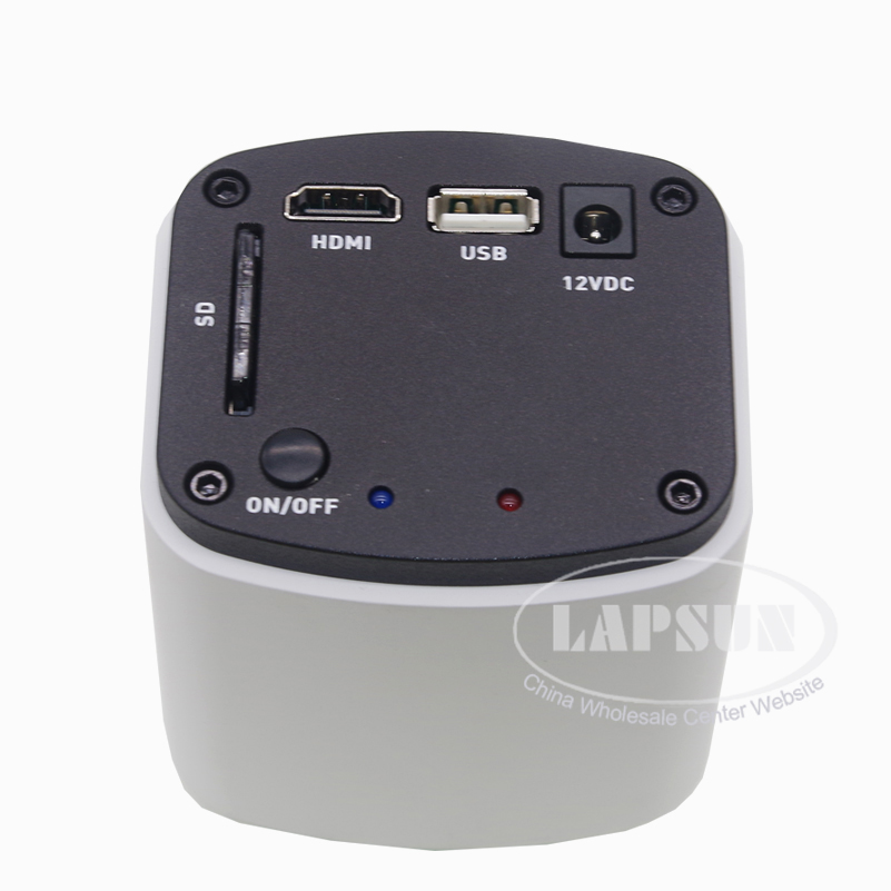 Auto Focus FULL HD 6MP SONY IMX291 Sensor HDMI USB digital microscope camera HDMI & USB Synchronous output + Universal Bracket + 5X-360X C-mount Lens + 144 LED Ring Light