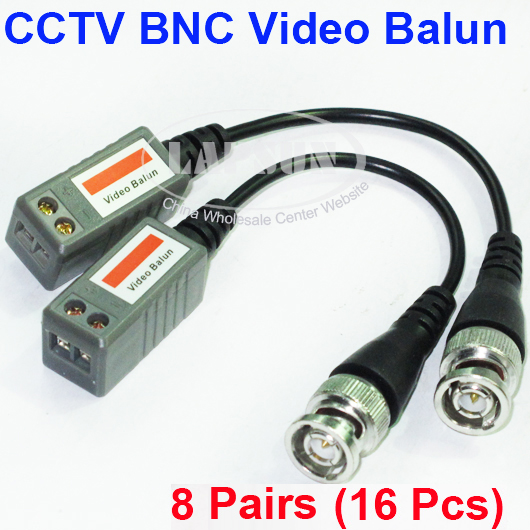8 Pairs CCTV Passive Video Balun UTP Transivers BNC CAT5 Cable Connectors X202P