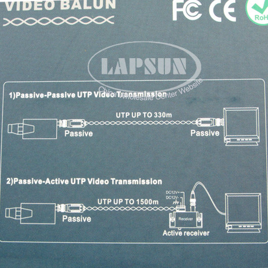 8 Pairs CCTV Passive Video Balun UTP Transivers BNC CAT5 Cable Connectors 103A
