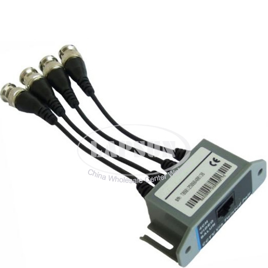 2 x UTP 4 Channel Passive Video Balun Transceive BNC to RJ45 CCTV Adapter X204