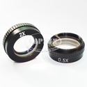 0.5X & 2.0X Objective Auxiliary Barlow Lens for Industry Microscope C-Mount Lens