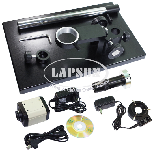 2.0MP VGA USB TV AV Industry Microscope Camera + C Mount Lens +Metal Table Stand