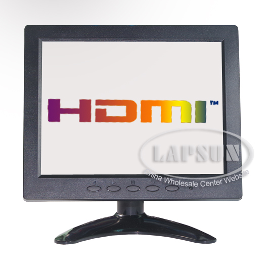 8" inch TFT LCD HDMI VGA AV BNC Portable Color Monitor Screen for PC CCTV 1208HD
