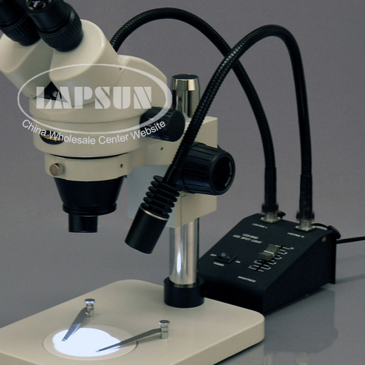 6W Dual LED Gooseneck Flexible Light Illuminator Stereo Microscope Lamp Source