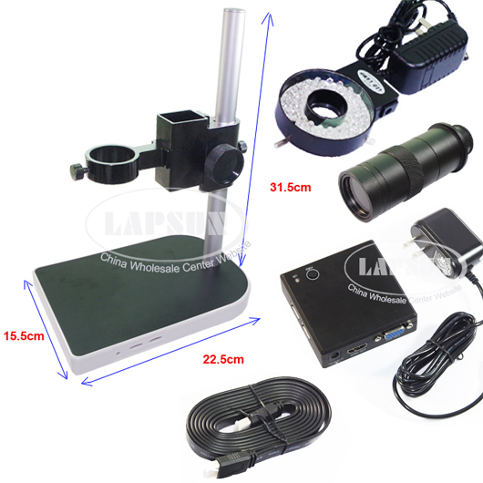 100X Measuring 1080P HDMI VGA HD Industrial Lab C-mount Lens Microscope Camera