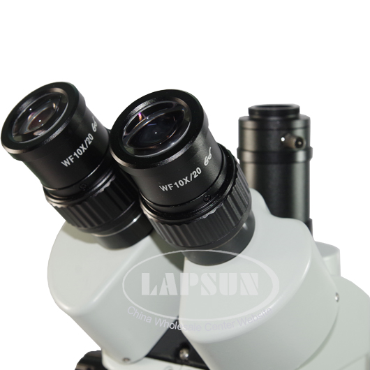 Simul-Focal 7-45X Trinocular Zoom Stereo Microscope + USB HDMI Camera Eyepiece