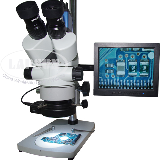 Simul-Focal 3.5-90X Trinocular Zoom Stereo Microscope+1080P HDMI Camera +IPS LCD