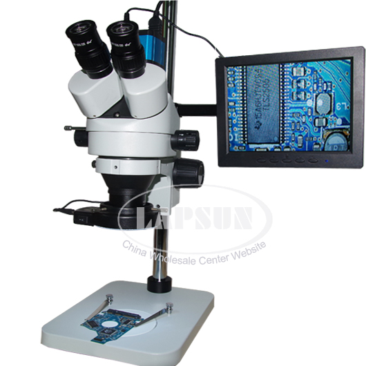 3.5-90X Trinocular Zoom Stereo Microscope + HDMI Eyepiece Camera +HD LCD Monitor