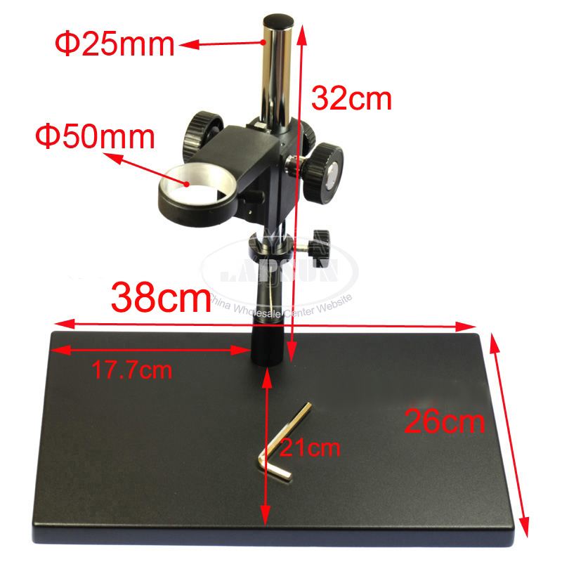 3D Stereo 1080P FULL HD Industrial Microscope Camera 180X C-MOUNT Lens + Metal Stand + LEDs Light with Brightness control box