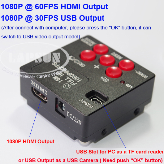 16MP 1080P 60FPS HDMI Digit Industrial Microscope Camera 8