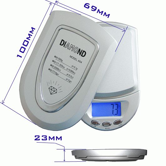 500g/0.1g Mini Digital Pocket Jewel Scales(4 models)