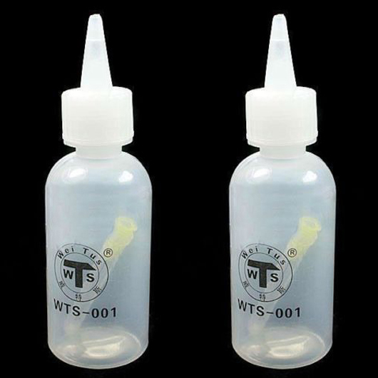 2x 50ml Needle Tip Soldering Liquid Flux Alcohol Oil Dispenser Plastic Bottle 01