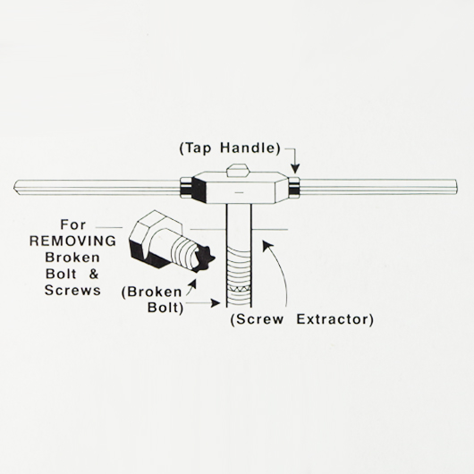6pcs Screw Extractor Set Bolt Remover Steel 1/8-1/4