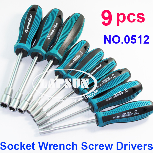 8 PCS CRV Socket Wrench Screw Driver Set NUT key 3mm 3.5mm 5mm 5.5mm 6mm 7mm 8mm