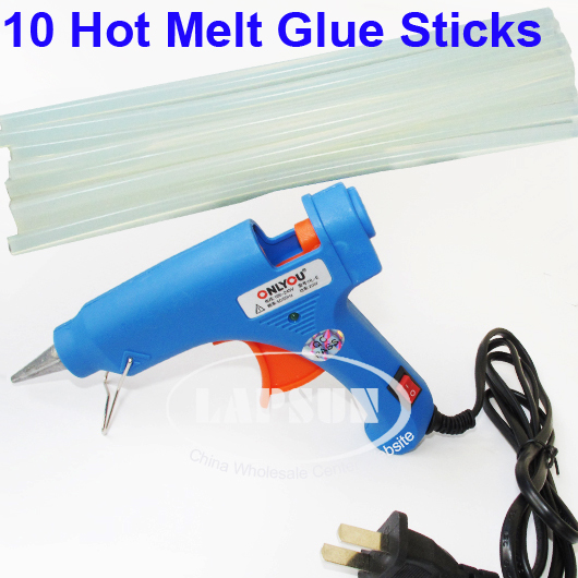 20W 7mm 7.2mm Glue Bar Electric Heating Hot Melt Gun Repair Tool + 10 Sticks