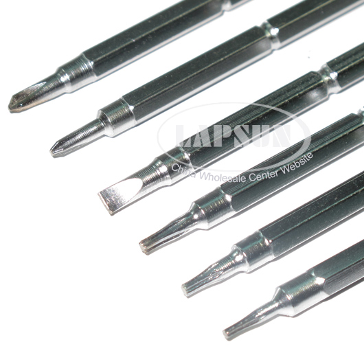 12 Tips Soft Bag Stainless Steel Cross Flat Torx Screwdriver Repair Tool T5 T6