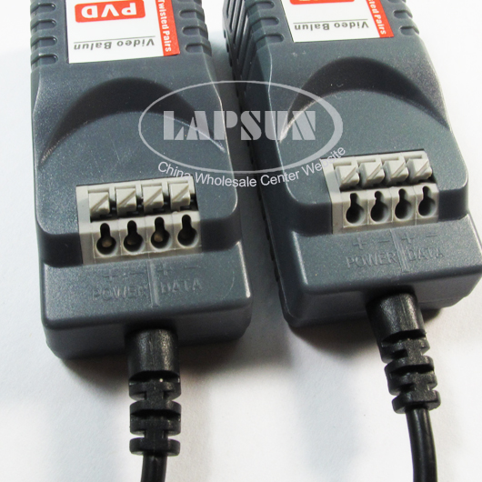 1 Pair PVD Cat5 Passive Video Balun Power Data UTP BNC CCTV Via Twisted PVD207